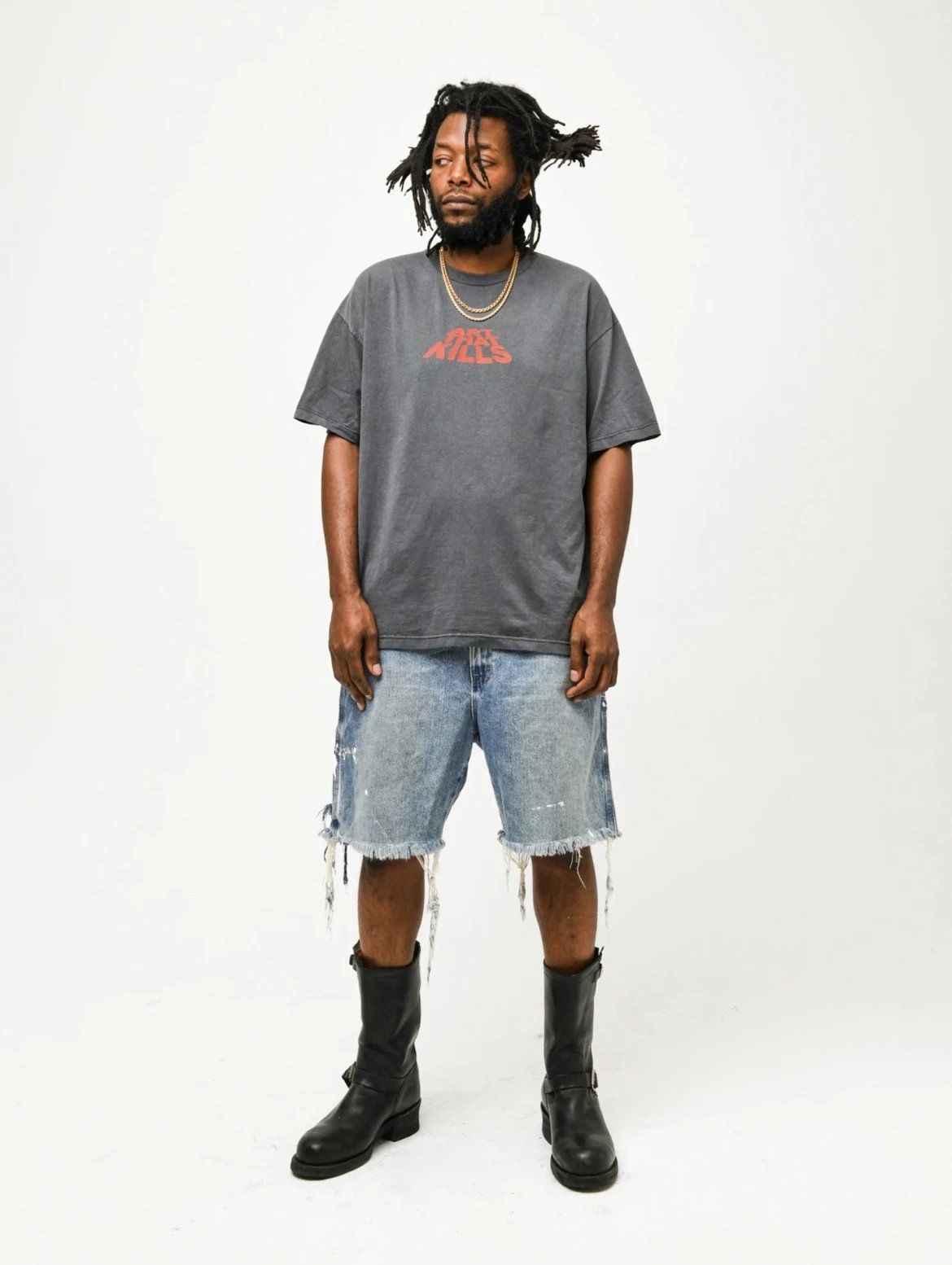 Gallery Dept Gray Vintage Logo T-Shirt Streetwear Tee