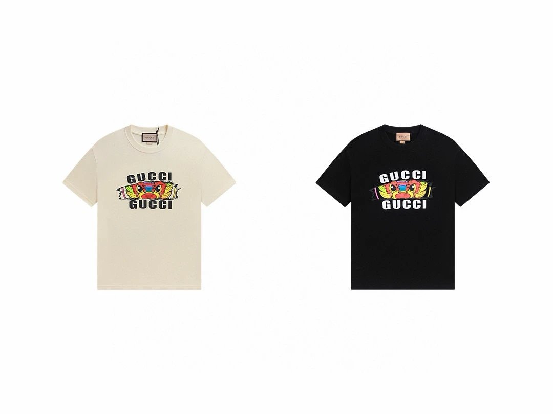 Gucci Classic Black Cotton Totem Print Unisex T-Shirt