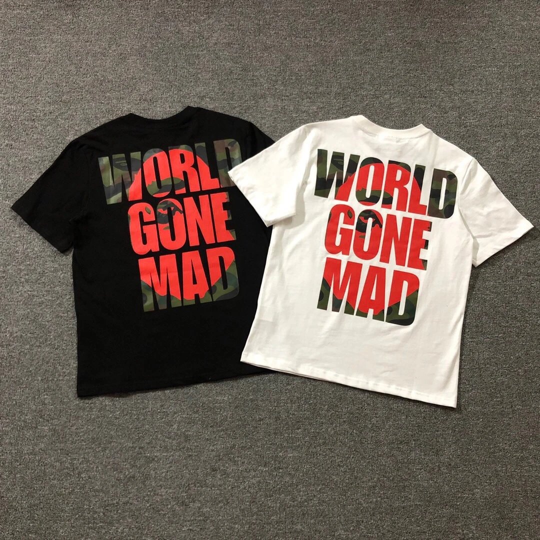 Bape World Gone Mad Camo Ape Cotton T-Shirt