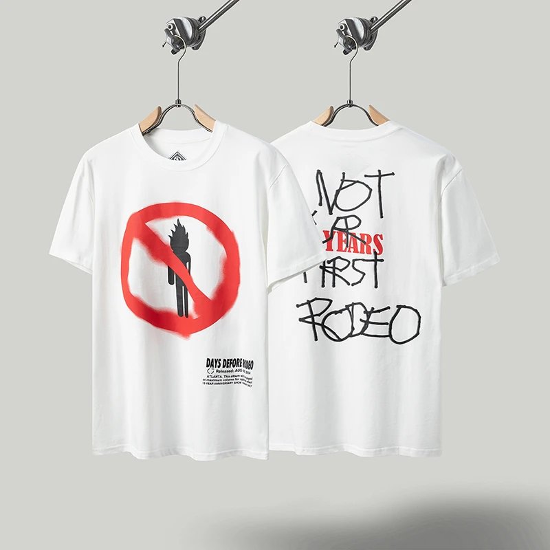 Cactus Jack White Graffiti Graphic Cotton T-Shirt