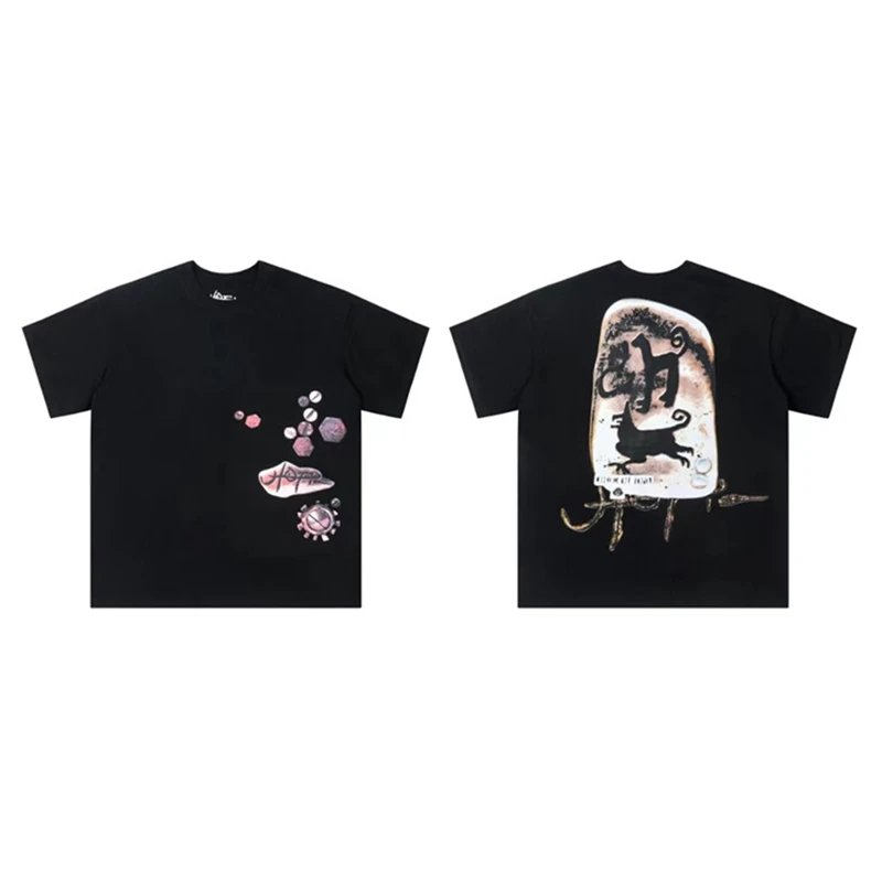Cactus Jack Black Graphic Cotton Streetwear T-Shirt