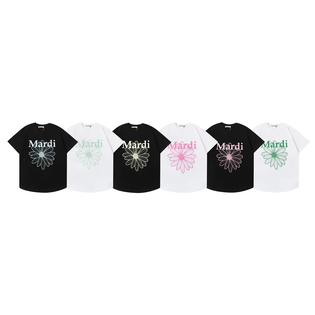 Mardi Mercredi Black Daisy Logo Cotton T-Shirt