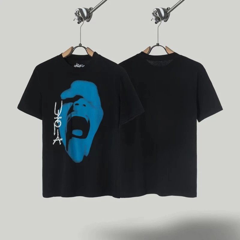 Cactus Jack Black Blue Face 3D Text Unisex T-Shirt