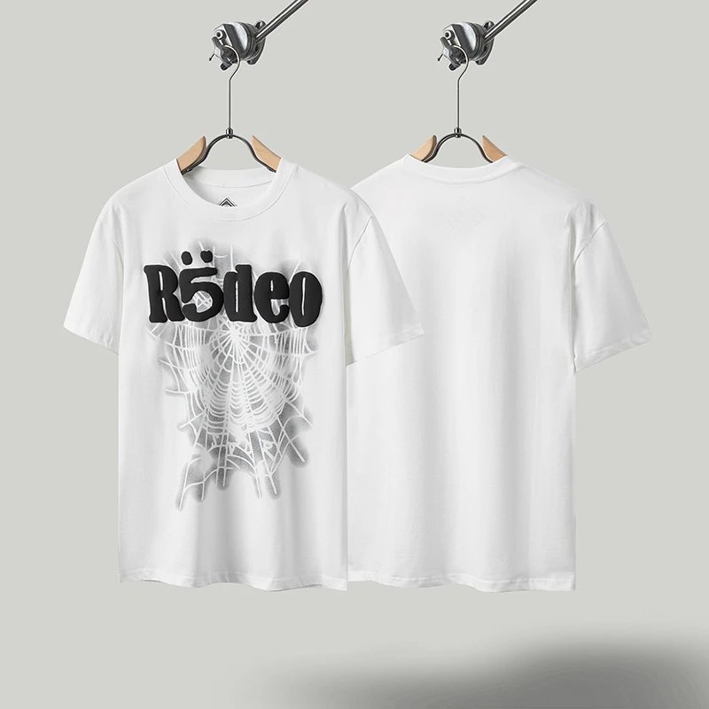 Sp5der Rodeo Spider Web White Cotton T-Shirt Unisex