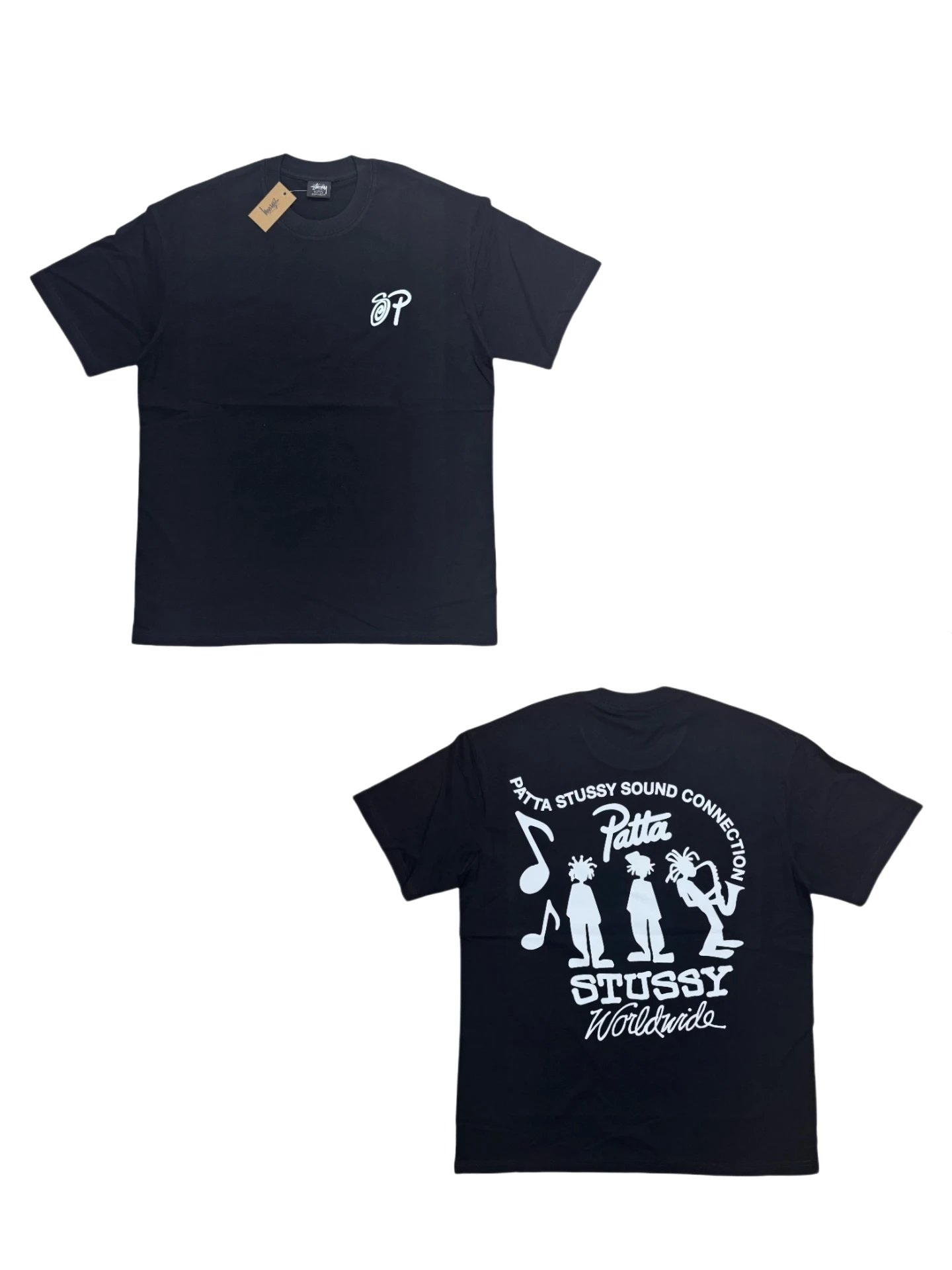 Stussy x Patta Black Street Music Graphic T-Shirt