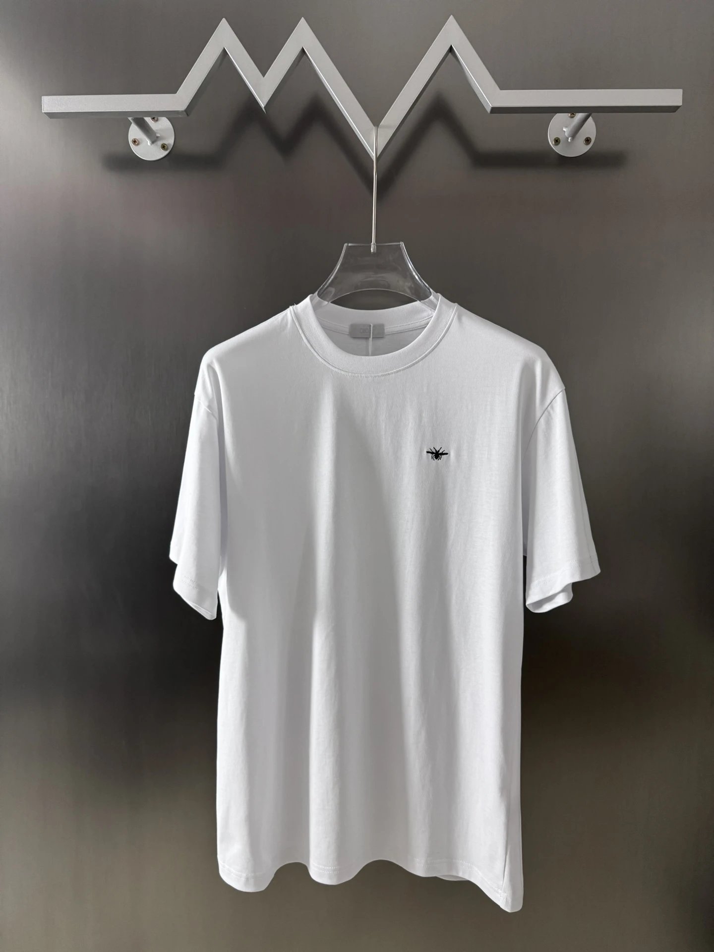 Dior White Bee Embroidered Cotton T-Shirt