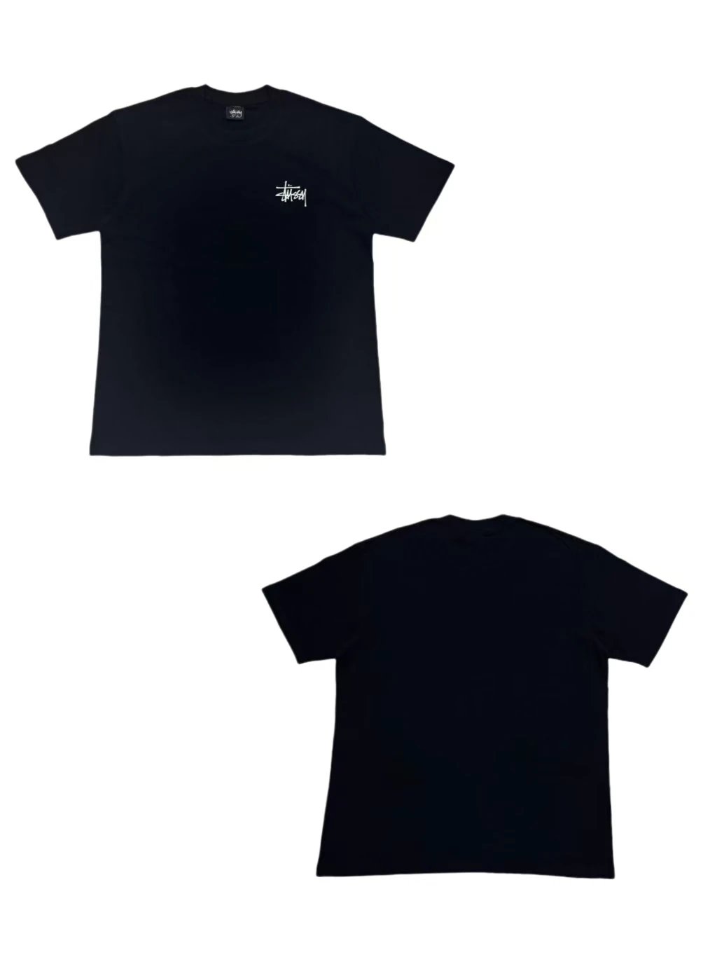 Stussy Black Cotton Logo Short Sleeve T-Shirt Unisex