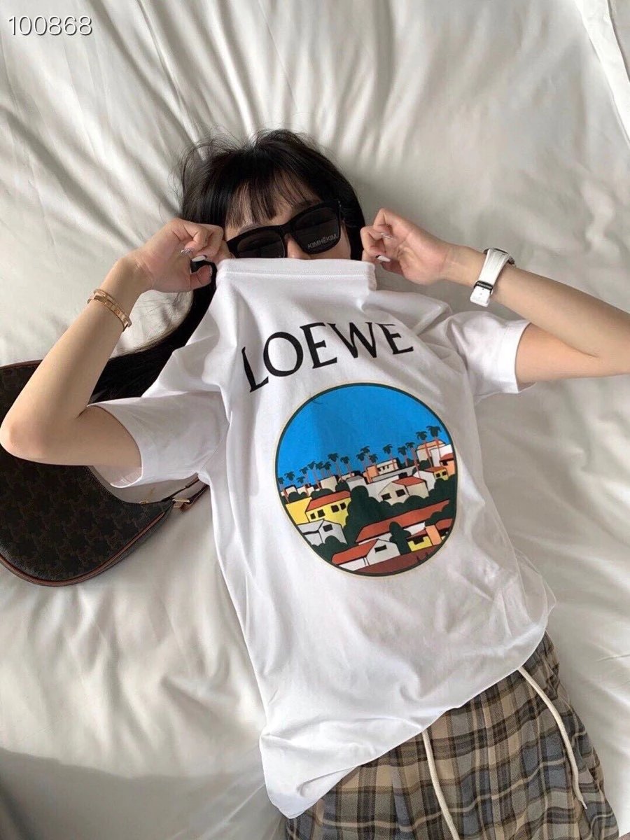Loewe California Print White Cotton Unisex T-Shirt