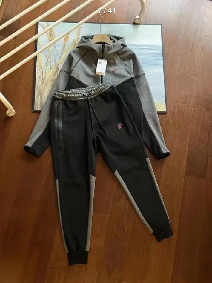 Black and Gray Hooded Suit