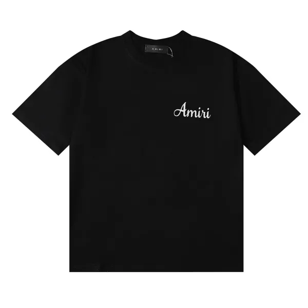 Amiri Rainbow Drip Logo T-Shirt Light Blue - 14