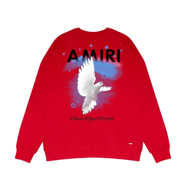 Amiri Dragon Print Crewneck White Hoodie - 15