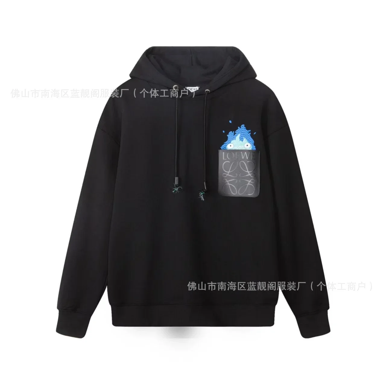 Pure cotton long-sleeved sweatshirt, classic letter embroidery, casual loose and versatile hoodie