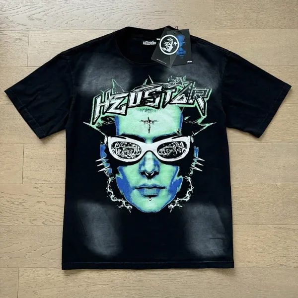 Hellstar Hzustar Graphic Print Black T-Shirt - 1