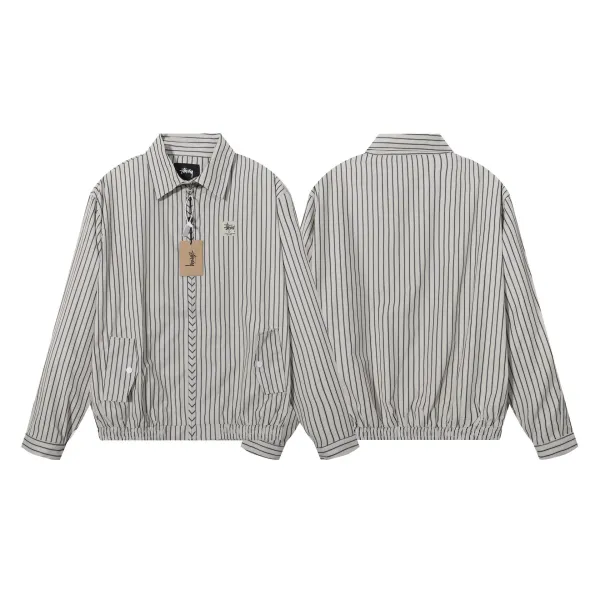 Stüssy Pinstripe Windbreaker Jacket - 1