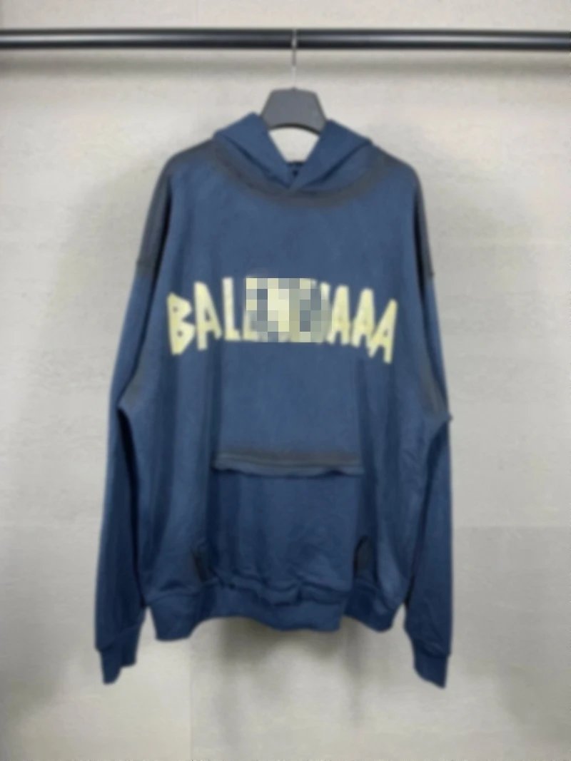 Distressed Hooded Sweatshirt photo 2