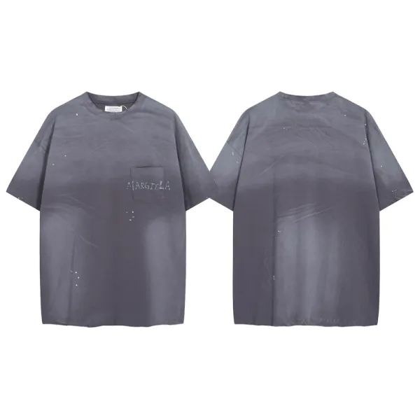 Maison Margiela Paint-Splatter Pocket T-Shirt Gray - 1