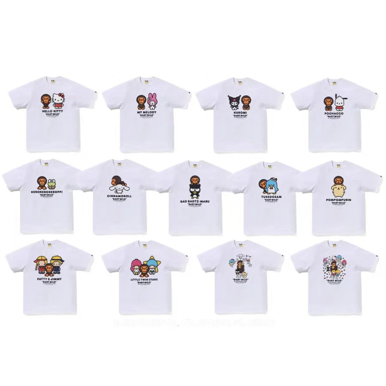 印花宽松男女情侣款短袖t恤ba