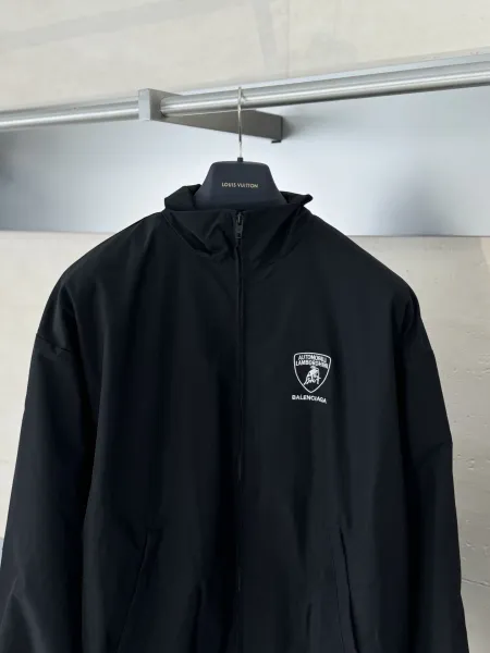 Balenciaga x Automobili Lamborghini Windbreaker Black Jacket - 7