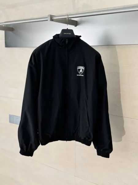 Balenciaga x Automobili Lamborghini Windbreaker Black Jacket - 4