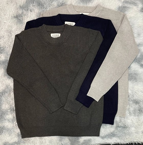 Solid Color Knitted Sweater Round Neck Pullover Warm Men's & Women's Top