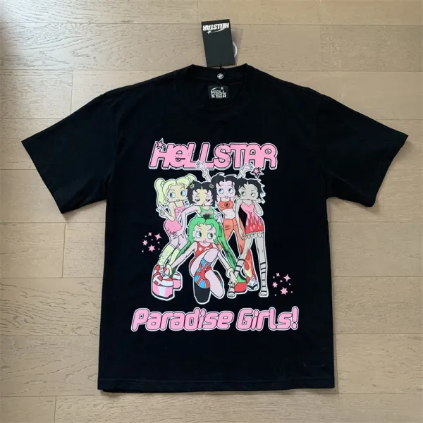 Hellstar x Betty Boop Paradise Girls Black T-Shirt - 1