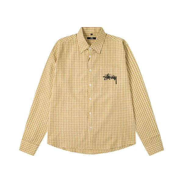 Stüssy Checkered Shirt Yellow - 1