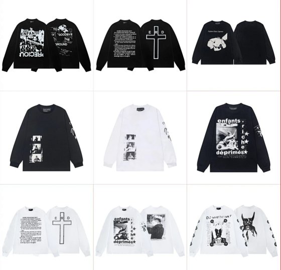 Printed long sleeved T-shirt base shirt unisex loose eye design
