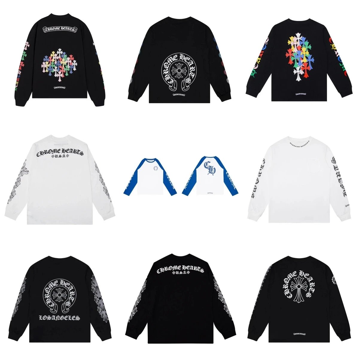 Chrome hearts T-shirt Horseshoe Raglan