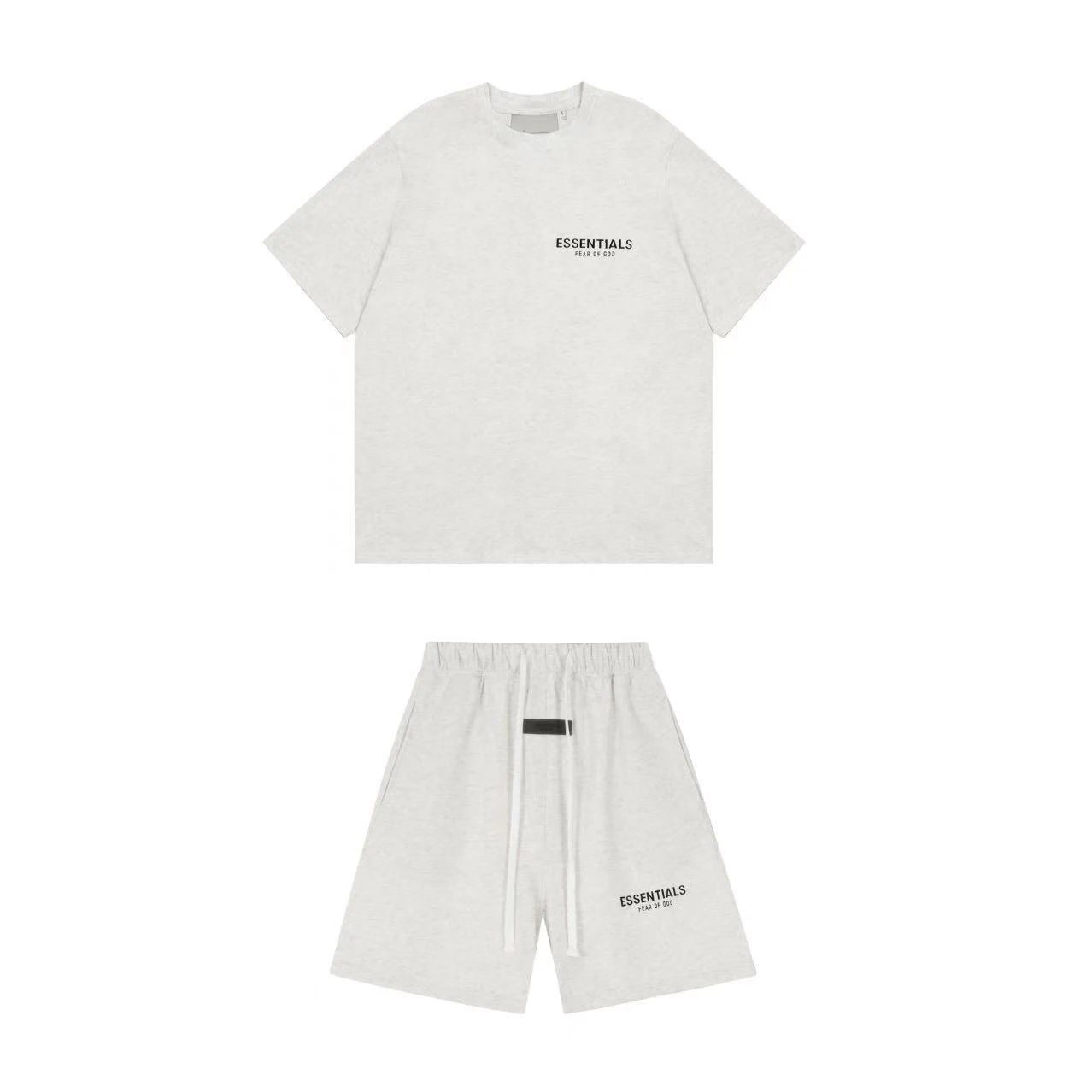 Oatmeal Gray Short Sleeve Set 33