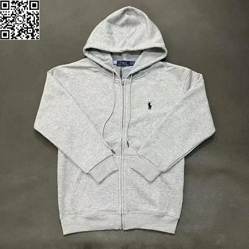 Polo Ralph Lauren Classic Full-Zip Hoodie Gray