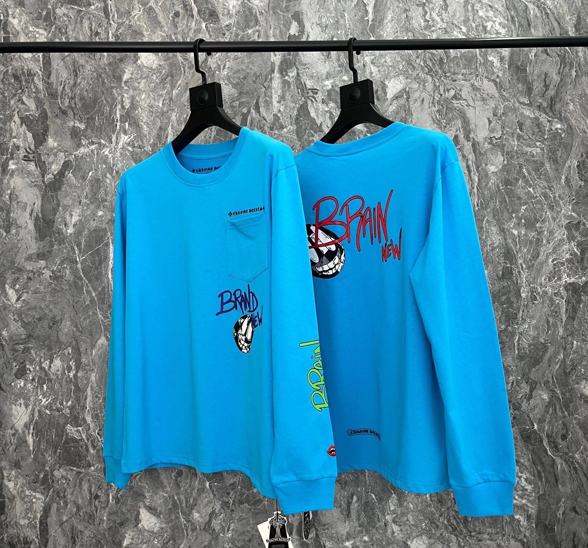 天蓝色8020（单件正反面）*Top quality