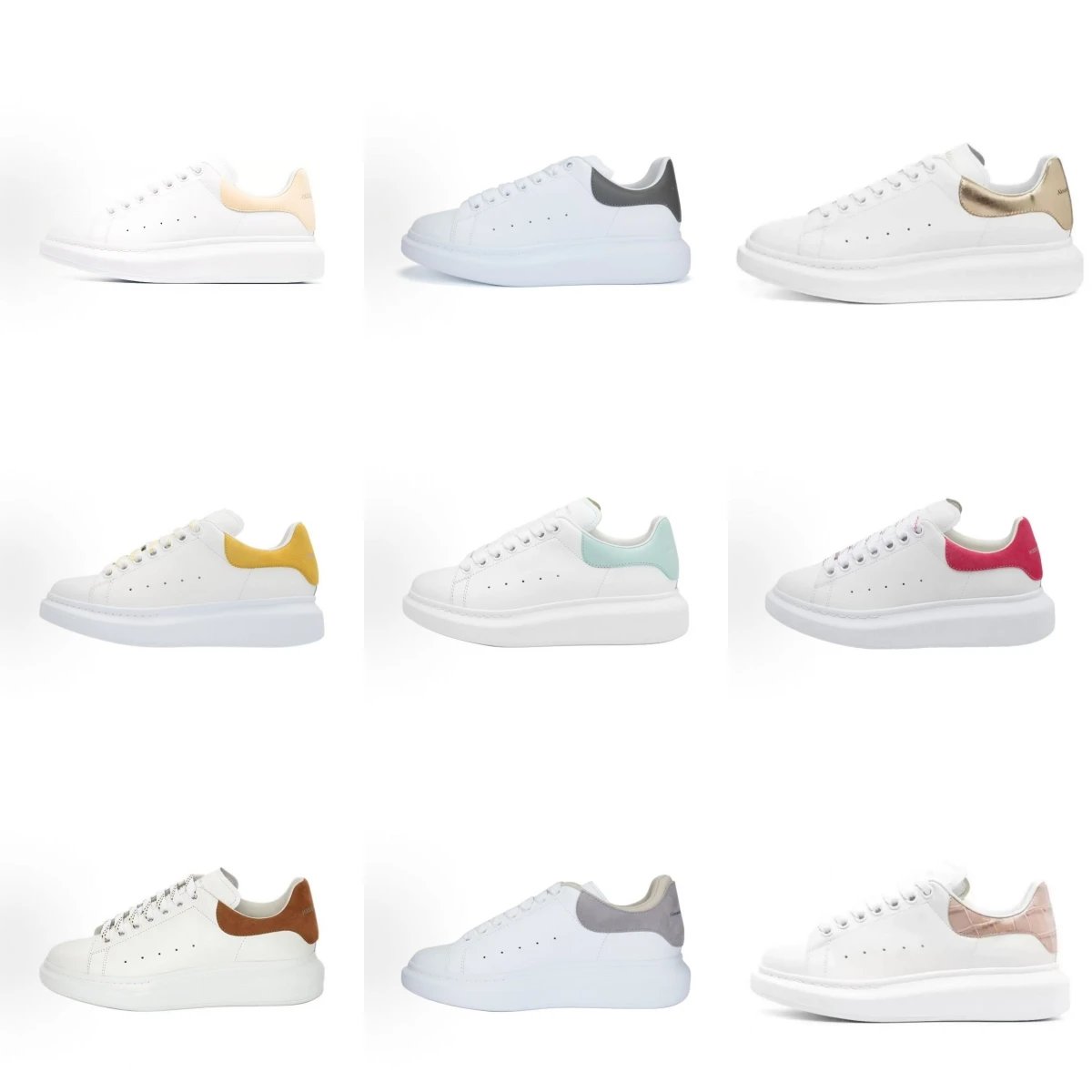 Alexander McQueen Oversized Leather Platform Sneakers
