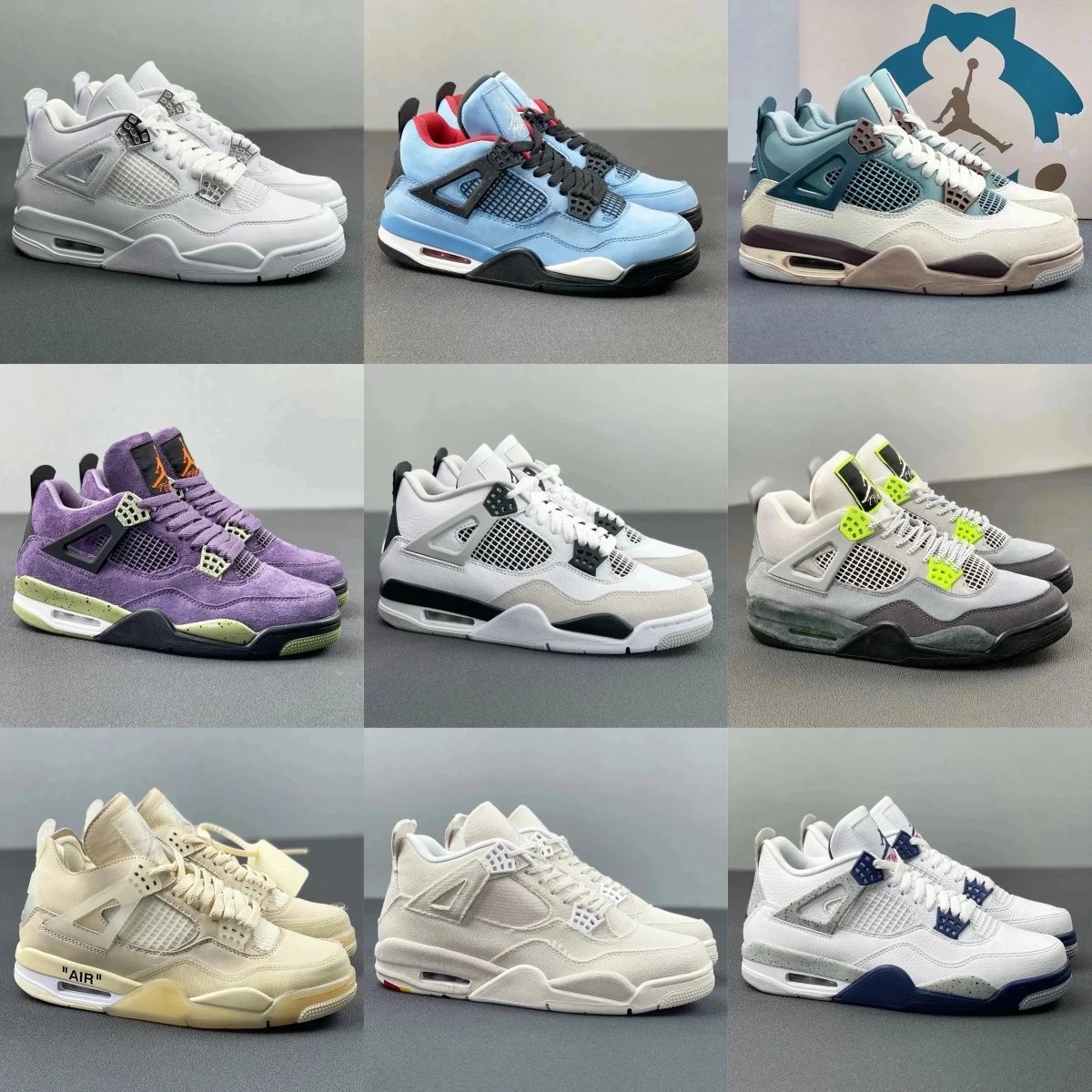 Air Jordan 4 Retro Sneakers Multi-Colorway