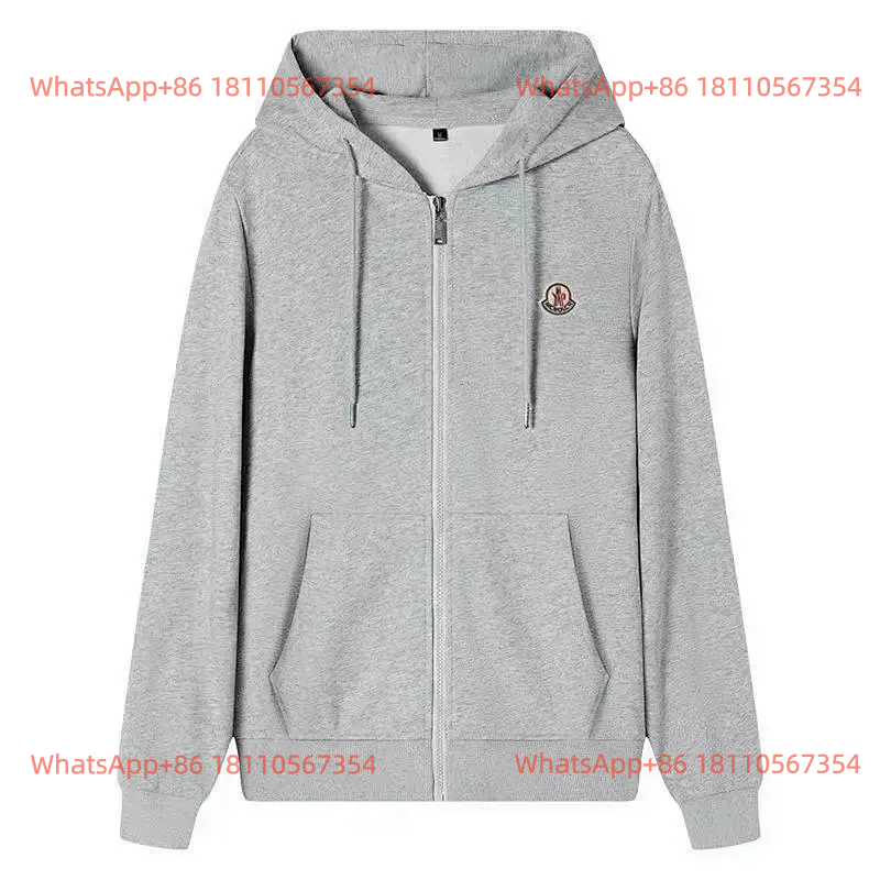 Moncler-Zip-Up Hoodie 3 (Grey)