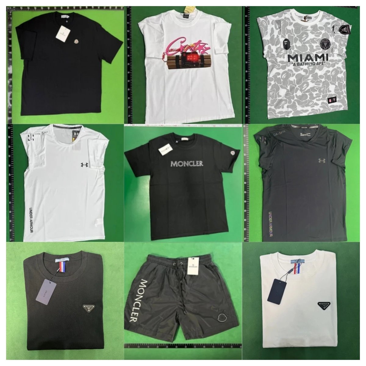 Large collection of factory clearance high-quality branded short-sleeved shorts