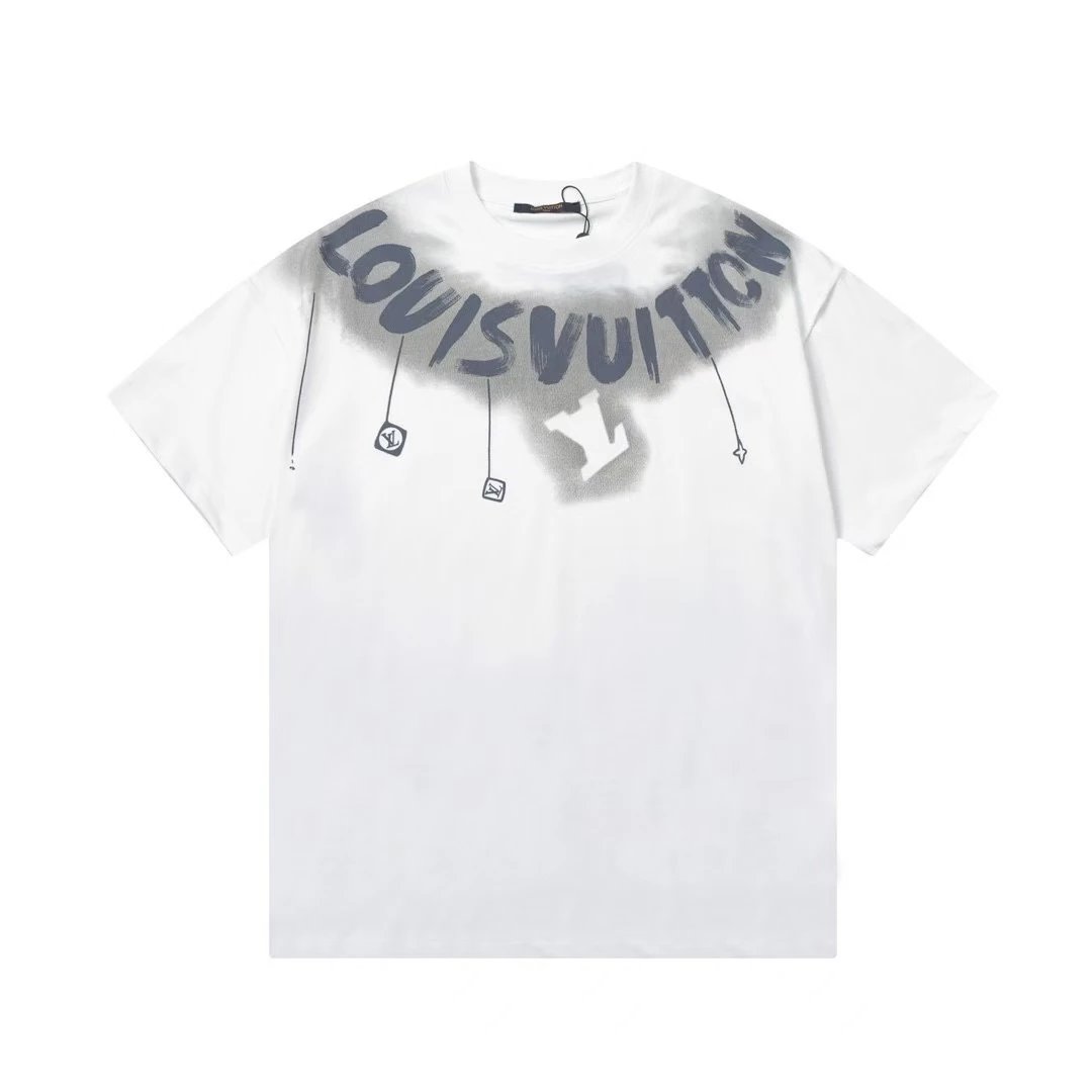 Louis Vuitton T-Shirts Graphic Short-Sleeve — 34