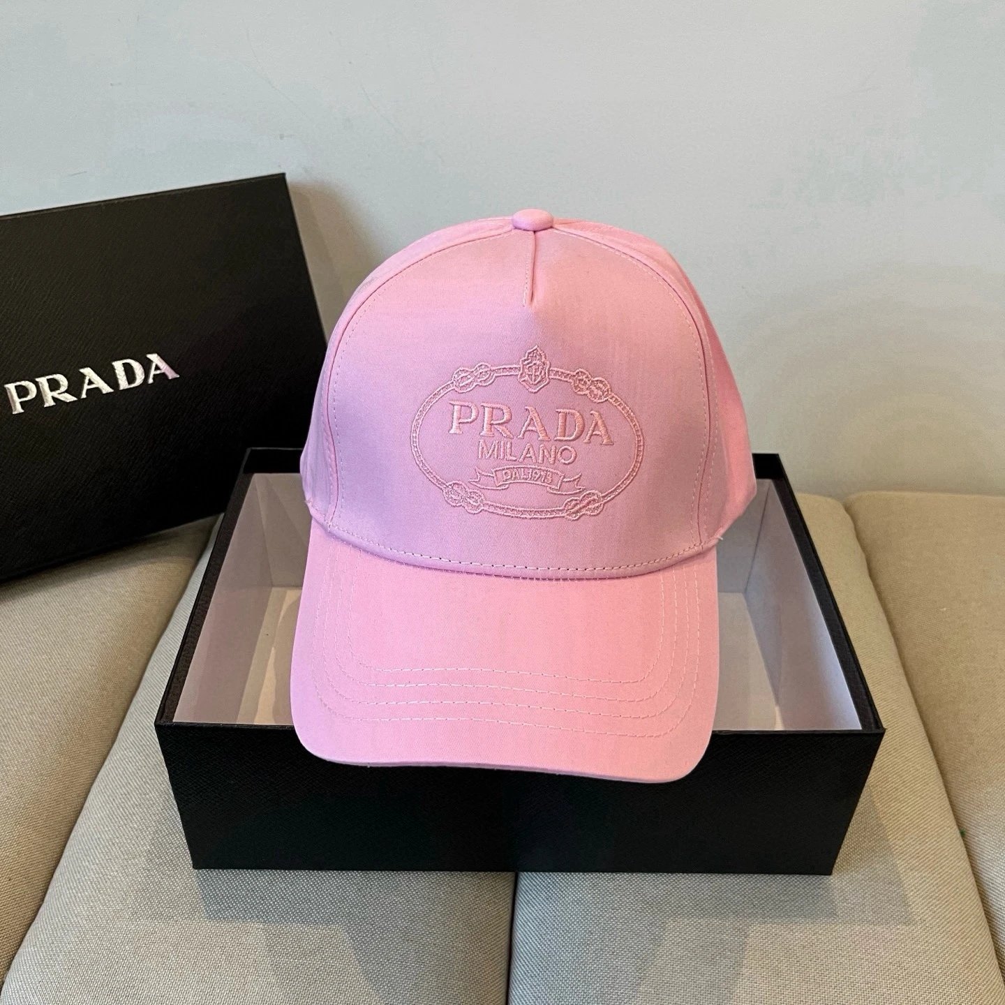Prada Hats Logo Baseball Cap — 13