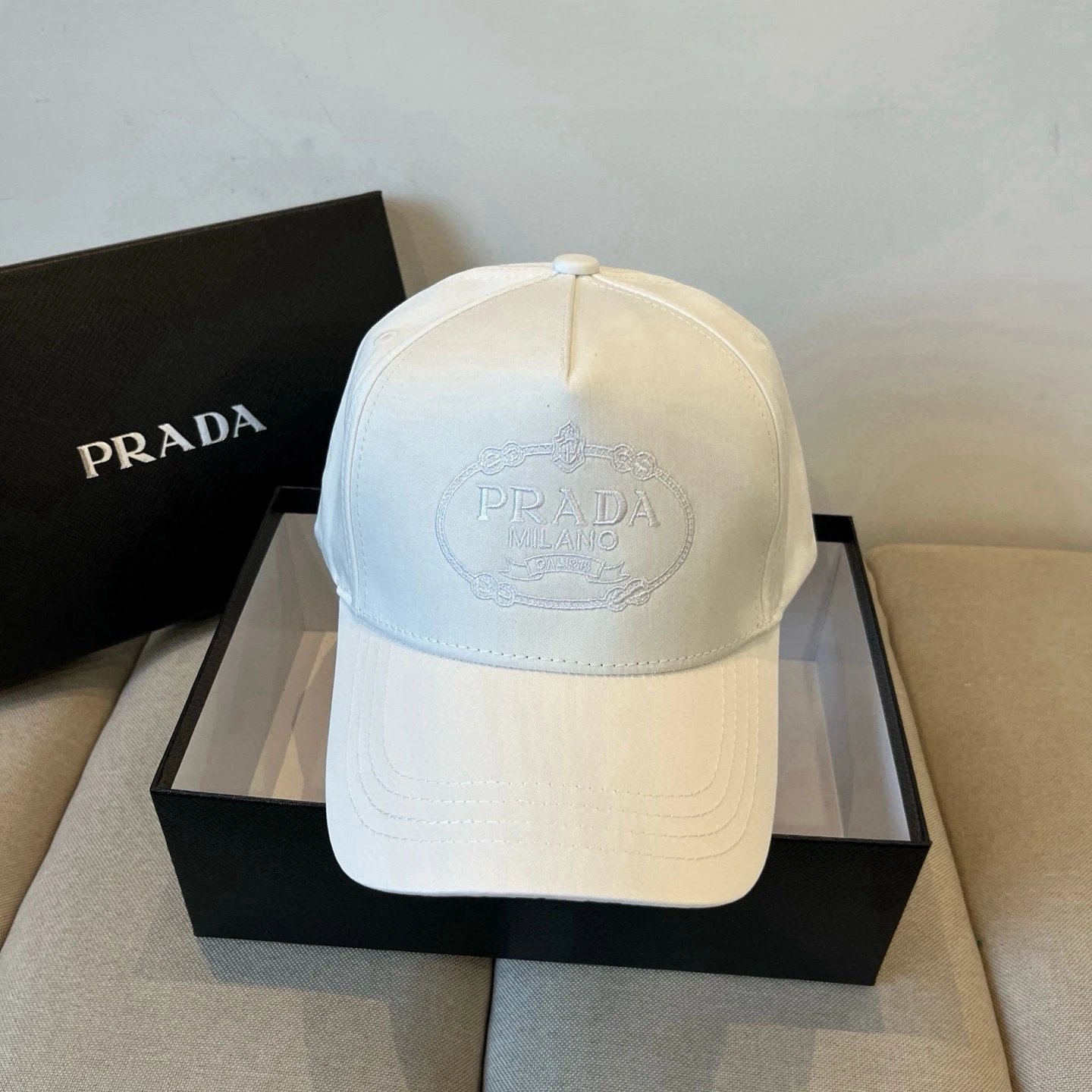 Prada Hats Logo Baseball Cap — 12