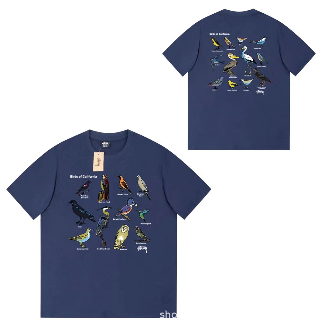 Stüssy T-Shirts Short-Sleeve Logo Graphic T-Shirt — 074 Navy
