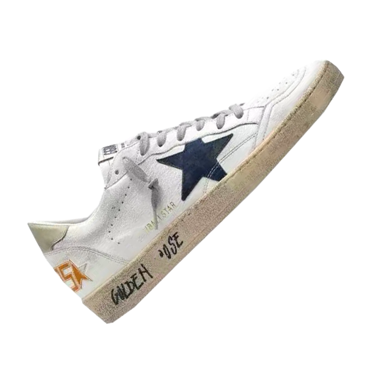 Golden Goose Ball Star Leather Sneakers Star Logo White