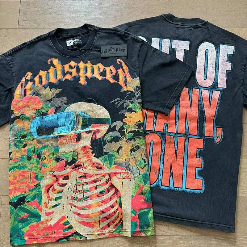 Godspeed Skeleton Floral T-Shi