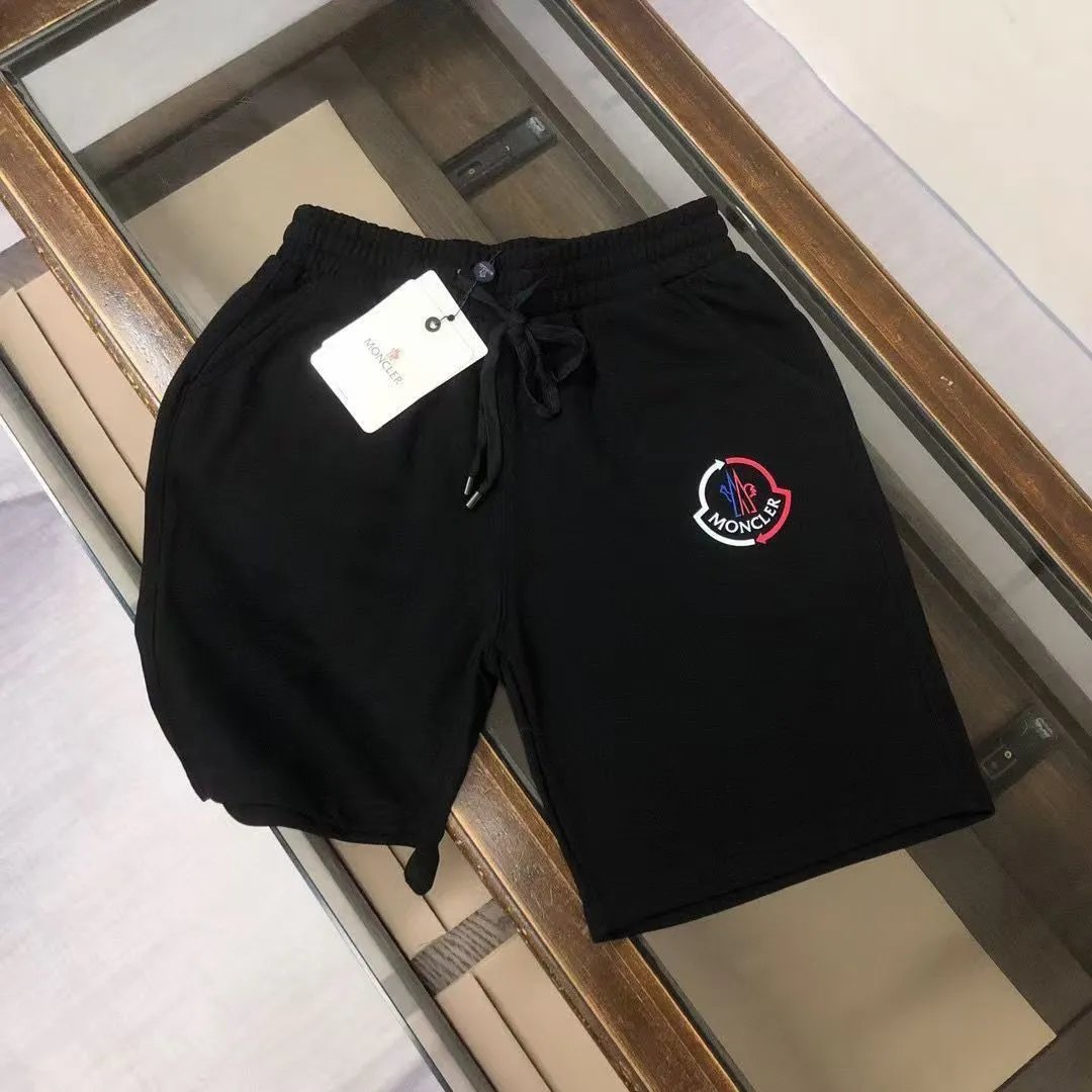 Moncler Two-Tone Circular Logo Casual Sweat Shorts - rep szorty