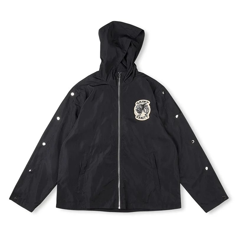 Saint Tears Saint Vanity Hooded Windbreaker Jacket Yellow Outerwear - 4