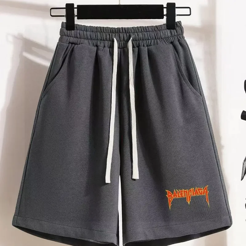 Balenciaga metal letter gray shorts - rep Balenciaga