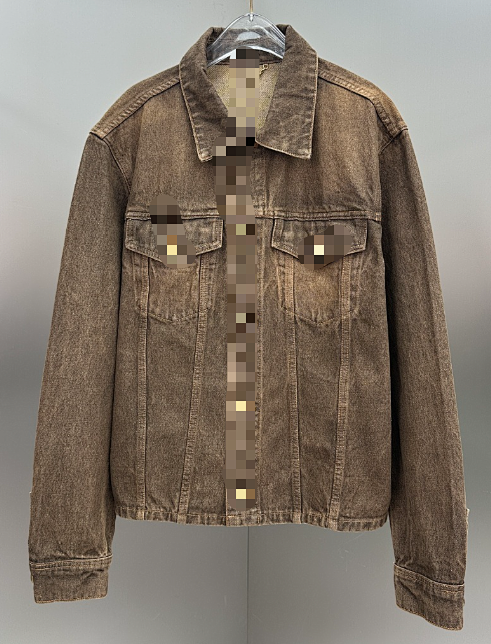 L washed denim jacket