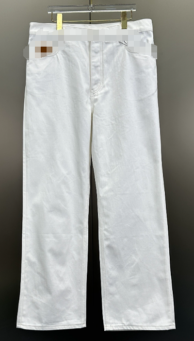 Embroidered Jeans with L-Buckle