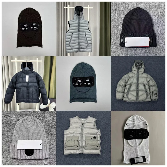C.P. Company Vests Hooded Goggle Puffer Vest product detail image 1