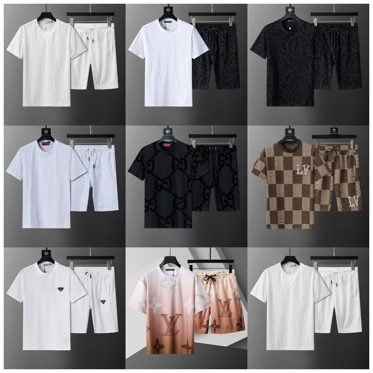 LV Prada Dior t-shirt Suits（40