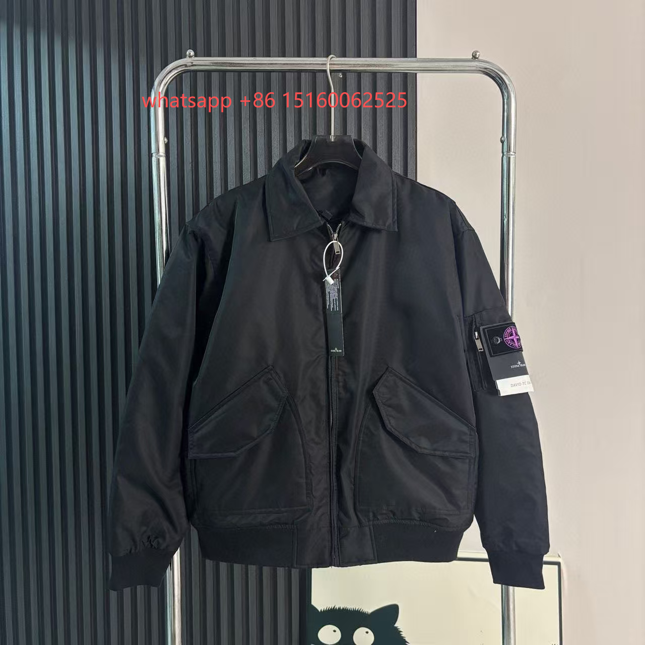 Stone Island Shadow Project MA-1 Jacket Black Outerwear