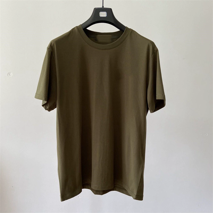 现货高品质 刺绣韩版宽松圆领短袖T恤夏季潮男装纯棉时尚潮流休闲运动石岛丝光棉短袖 4